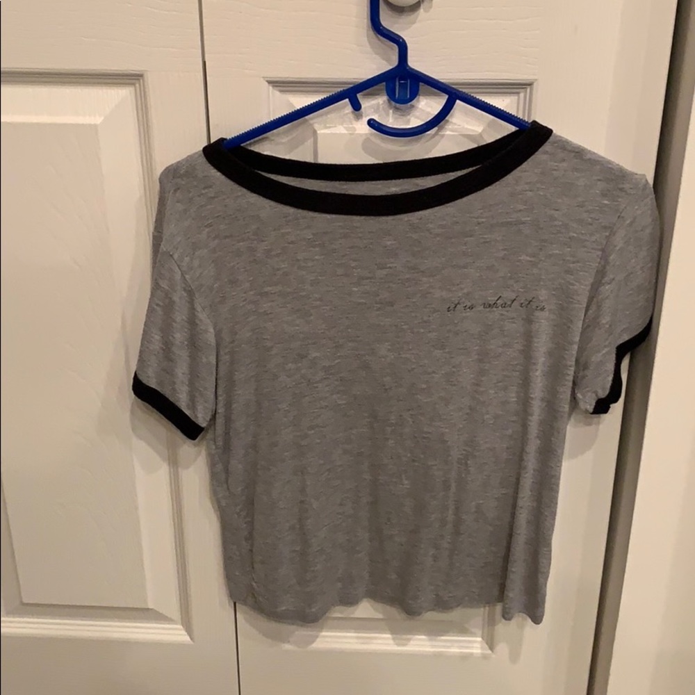 Cute grey crop top